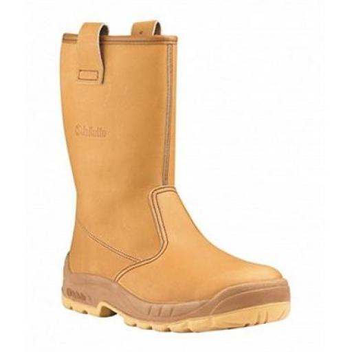 Jallatte Jalaska Tan leather Rigger Boot, with Steel Toe Caps and Midsole - Unlined